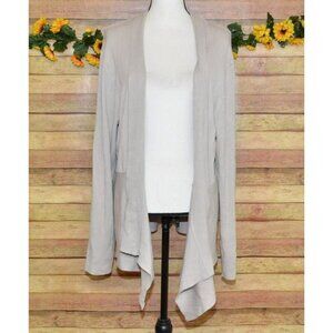 Esperanza Neutral Oatmeal Open Front Long Cardigan Sweater Plus Size 3X Casual